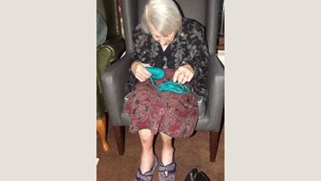 Knitting fun at Woking care home